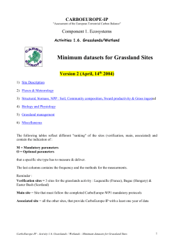 Grasslands guidelines