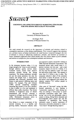 cognitive and affective service marketing