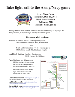 Take light rail to the Army/Navy game