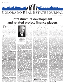 Infrastructure development and related project finance players