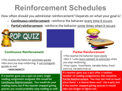 Operant Conditioning - PV