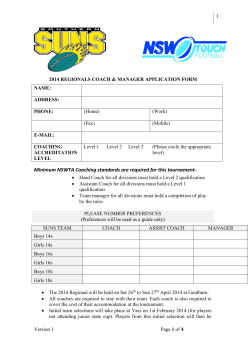 Southern Suns Executive and Board Position Profiles