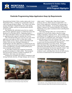 Musselshell-Golden Valley - Montana State University Extension