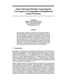 Some Theoretical Results Concerning the Convergence of