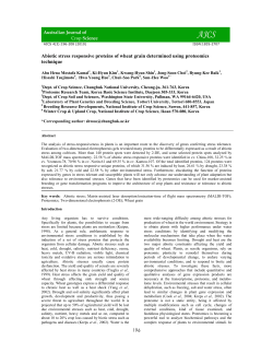 Abiotic stress responsive proteins of wheat grain determined using