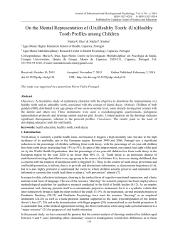 On the Mental Representation of (Un)Healthy Tooth: (Un)Healthy