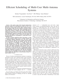 Efficient Scheduling of Multi-User Multi-Antenna Systems