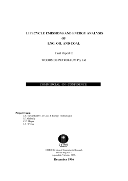lifecycle emissions and energy analysis of lng, oil and coal