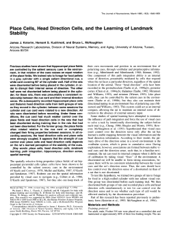 Place Cells, Head Direction Cells, and the Learning of Landmark