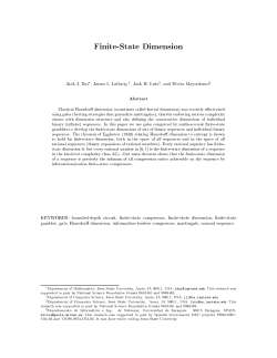 Finite-State Dimension - Department of Computer Science