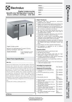 Digital Undercounter Benefit-Line Refrigerated Counter 2 Doors