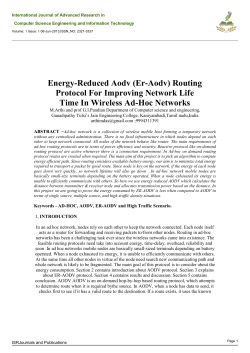 Energy-Reduced Aodv (Er-Aodv) Routing Protocol For