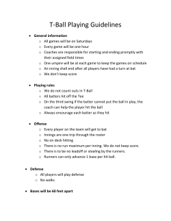 T-Ball Playing Guidelines