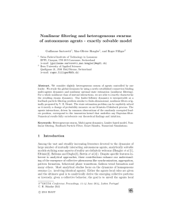Nonlinear filtering and heterogeneous swarms of autonomous agents
