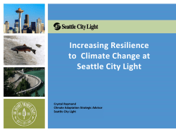 Increasing Resilience to Climate Change at Seattle City Light