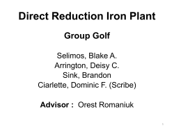 Direct Reduction Iron Plant