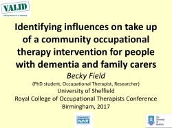 identifying influences on take up Ident