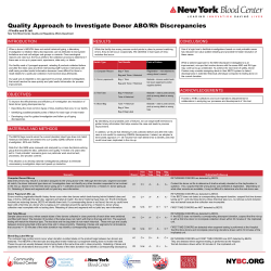 Quality Approach to Investigate Donor ABO/Rh Discrepancies
