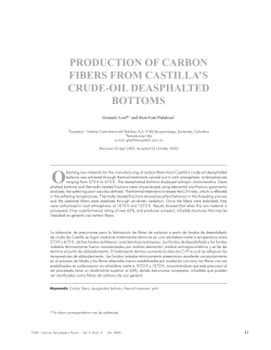 production of carbon fibers from castilla`s crude