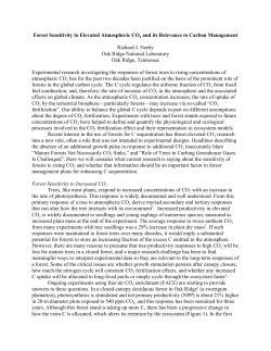 Summary: Forest sensitivity to elevated atmospheric CO2 and its