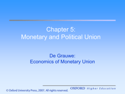 Une Union Mon&eacute;taire sans Union Politique?