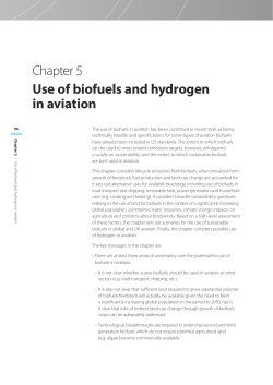 Chapter 5 Use of biofuels and hydrogen in aviation
