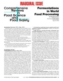 Fermentations in World Food Processing