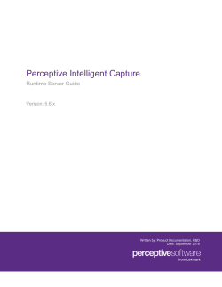 Perceptive Intelligent Capture Runtime Server Guide