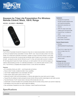 Keyspan by Tripp Lite Presentation Pro Wireless Remote Control
