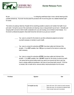 Dental Release Form - Leesburg Veterinary Hospital