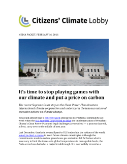Supreme Court stay on the Clean Power Plan