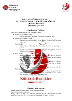 ISTANBUL KÜLTÜR UNIVERSITY 5th INTERNATIONAL “PROF
