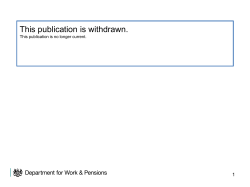 DWP: Our reform story