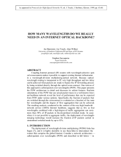 how many wavelengths do we really need in an internet optical
