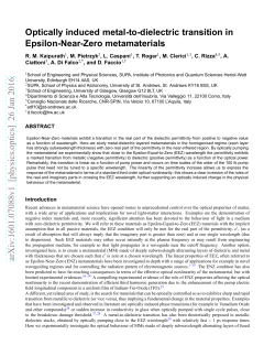 Optically induced metal-to-dielectric transition in Epsilon-Near