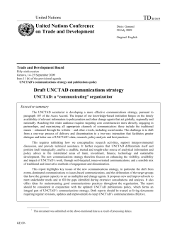 Draft UNCTAD communications strategy