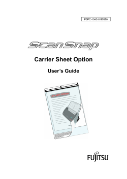 Carrier Sheet Option - ScanSnap