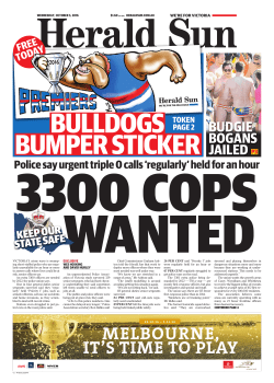 MELBOURNE, IT`S TIME TO PLAY - The Police Association Victoria
