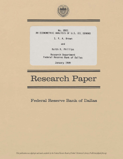 An Econometric Analysis of US Oil Demand
