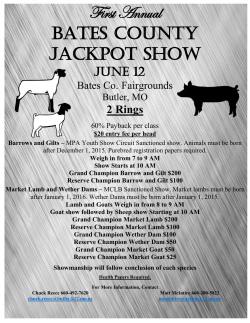 First Annual BATES COUNTY JACKPOT SHOW