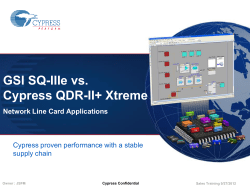 GSI SQ-IIIe vs. Cypress QDR-II+ Xtreme Network Line Card