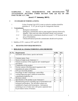2.1.4 Guidelines for registration of antagonistic bacteria