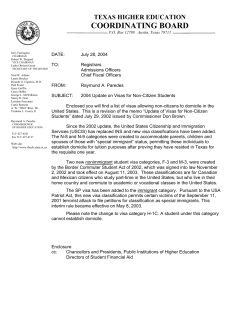 Memorandum on Policy Guidelines for Determining