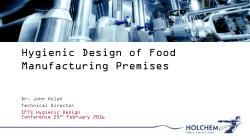 Hygienic Design of Food Manufacturing Premises