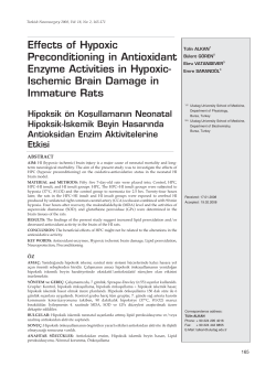 Effects of Hypoxic Preconditioning in Antioxidant Enzyme Activities