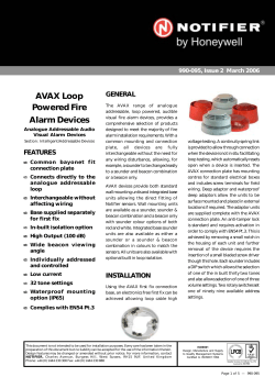 AVAX Loop Powered Fire Alarm Devices