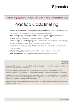 Practico Costs Briefing