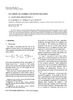 Physica 9D (1983) 300-323 North-Holland Publishing