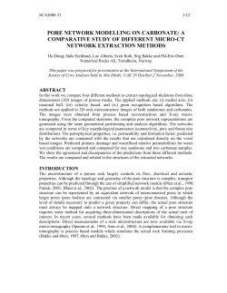 2008: Pore Network Modelling on Carbonate: a Comparative Study