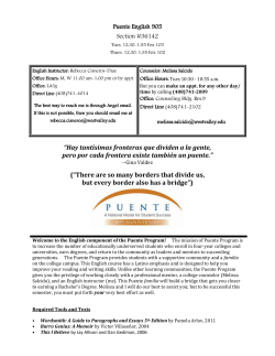 English 905 - West Valley College